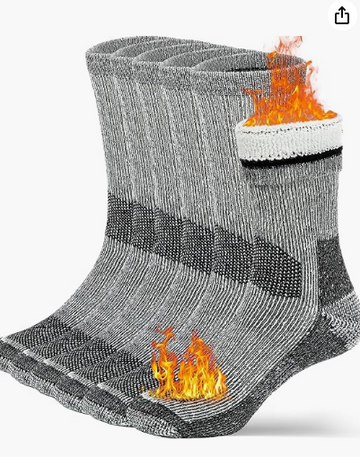 Buttons & Pleats Wool Socks for Men & Women Merino Thermal Warm Cozy Winter Boot Sock